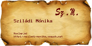 Sziládi Mónika névjegykártya