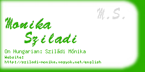 monika sziladi business card
